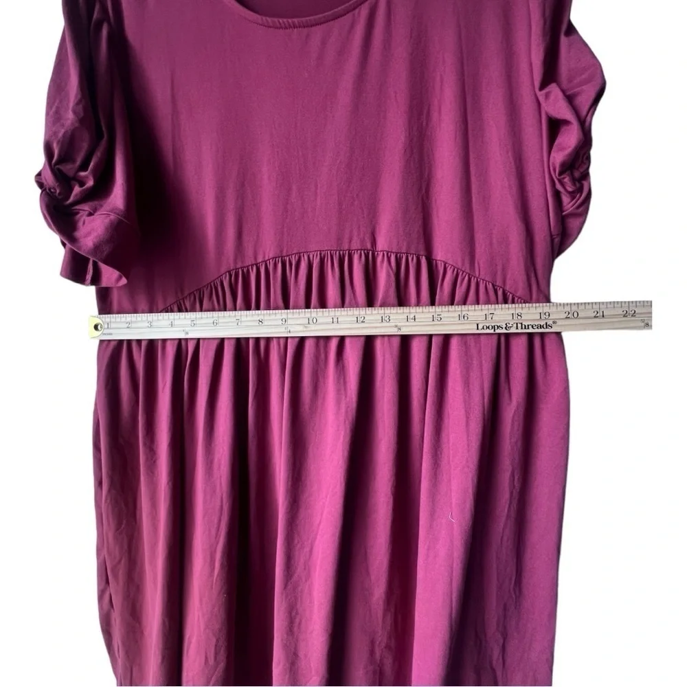 Women's entro babydoll in duty rose curves short sleeve plus size smock Sz 2x. - Picture 7 of 10